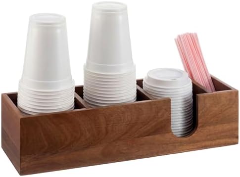 Novabright Acacia Wood Coffee Cup Holder for Countertop, Wood Color by Unknown
