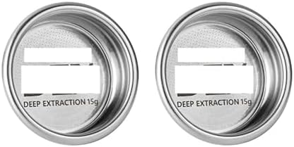 58.5mm Espresso Filter Baskets 15-20g Coffee Basket With Puck Screen Fit 58mm Portafilters Machine Accessories(2pcs 15g Basket) by Unknown