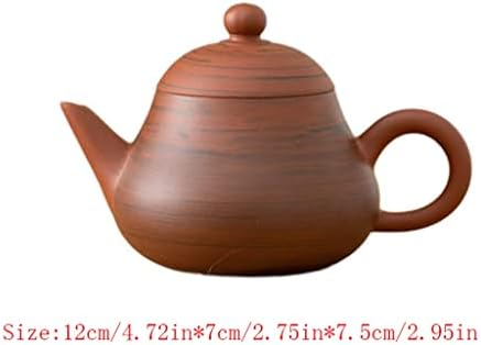 Tea Pots For Loose Tea Mixing The Mud Urgent Beard Pot Small Teapot One Person With Cinnabar Mud Hand Pull Pot Pure Manual Kung Fu Teapot Tea Infuser Pot(D-180ml) - Image 2