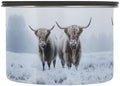 Stainless Steel Coffee Storage Containers with Airtight Lid, Highland Cow Winter 30oz Food Storage Container Kitchen Canister for Tea, Coffee Beans, Ground, Sugar Storage by Quteprint