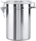 Stainless Steel Coffee Container Vacuum Sealed - Large Capacity Storage Jar for Coffee Beans Tea Sugar with Airtight Seal 1200ml Food Grade Metal Canister for Bean Storage by GOTOTOP