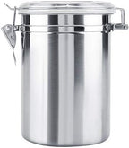 Stainless Steel Coffee Container Vacuum Sealed - Large Capacity Storage Jar for Coffee Beans Tea Sugar with Airtight Seal 1200ml Food Grade Metal Canister for Bean Storage by GOTOTOP