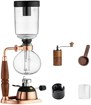 JITEM Cafetera Syphon Coffee Maker Manual Retro Vacuum Glass Siphon Pot Percolators 1-5 Cups Glass Tabletop Siphon Coffee Maker for Coffee or Tea by Unknown
