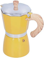 300ML Stovetop Espresso Maker Moka Pot Coffee Maker Coffee Pot Moka Maker Coffee Kettle for Gas Stove Ethanol Stove Electrothermal Furnace Home Kitchen (Yellow) - Image 2