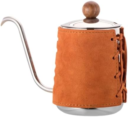 Gooseneck Coffee Kettle Pour Over Kettle Drip Pot Tea Kettle with Handleless Control and Stainless Steel Construction for and Fast Heating, Orange - Image 7