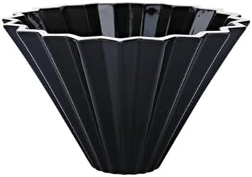 Origami Filter Cup Ceramic Coffee Hand Brewed Pot Drip Cover(Black) by Unknown