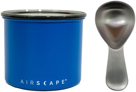 Airscape Stainless Steel Coffee Canister & Scoop Bundle | Dry Goods Storage by PlanetaryDesign