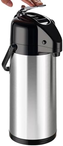 Coffee Carafe, 102 fl oz/3 L Airpot Coffee Dispenser with Pump by Ratrabas