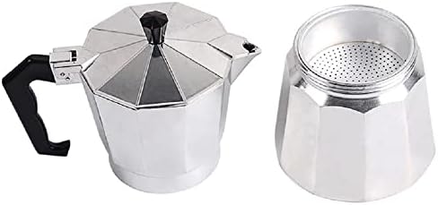 J&V TEXTILES Stovetop Espresso and Coffee Maker, Moka Pot for Classic Italian and Cuban Café Brewing, Cafeteria, (12-Cup) - Image 5
