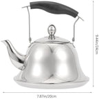 ERINGOGO 2L Whistling Tea Kettle Stovetop, Stainless Steel Teapot Water Kettle with Removable Tea Infuser, Mirror Polished Retro Tea Maker for Gas, Induction - Image 2