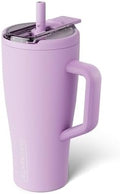 BrüMate Era Flip 30oz Tumbler with 100% Leakproof Covered Straw Lid | Hygienic Covered Straw | Insulated Stainless Steel Water Bottle with Handle | Cup Holder Friendly | BPA-Free (Lavender) by Br%C3%BCMate
