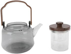 Glass Teapot with 2 Removable Infusers 1000ml High High Borosilicate Glass Teapot with 2 Removable Infusers, 1000ml, Stovetop Safe, Wood Handle for Ele Borosilicate by CFTGIWIndustry