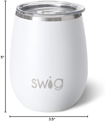 Swig Life 14oz Insulated Stemless Wine Cup, White - Image 6