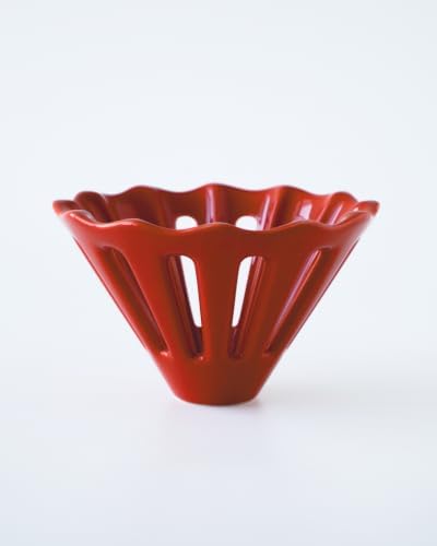 Dotyk Handmade Ceramic Coffee Dripper Maple – Manual Pour Over Coffee Maker, Designed in Kyiv Ukraine (Red) by Unknown
