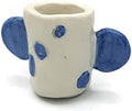 Handmade Spoted Blue and White Espresso Cup by Handmade
