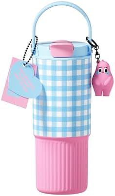 26 oz Insulated Stainless Steel Tumbler with Straw & Handle Blue by Sidagar