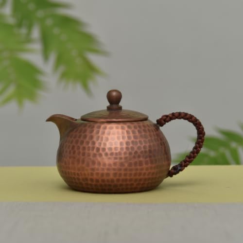 Copper Teapot Handmade Hammered Pot Kettle Pitcher with Traditional Craft Controlled Pour and Decorative Presence, Array, Color to 2, Style to 2 - Image 5