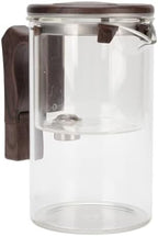 Jeffergarden Glass Teapot with Strainer, Heatproof Glass Loose Leaf Tea Maker, Removable Inner Liner, Fine Filtration, Wood Handle, Tea Water Separation for Home Office Brewing (Transparent 550ml) - Image 4
