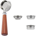 58mm Bottomless Portafilter，Compatible For Gaggia，Baby Classic With 1/2/4 Cup Basket Espresso Machine Barista Accessory(A1 rosewood) by Unknown