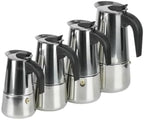 Stainless Steel Moka Pot 100-600ml Stovetop Espresso Maker Barista - Image 3