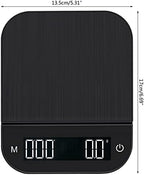Coffee Scale with Timer -Digital Multifunction Weighing Scale High Accuracy Pour Over Drip Espresso Scale for W/LCD - Image 6