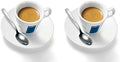 2 X Espresso Porcelain Cups and Saucers 2Oz Capacity Cc 75 Height Mm 58 by Holland+Plastics