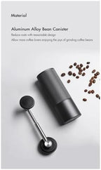 Fold Manual Coffee Grinder, Adjustable Stainless Steel Conical Burr(White) - Image 7
