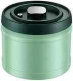 Vacuum Sealed Coffee Canister, 304 Stainless Steel, Airtight Press Type Lid, for Coffee Beans, Tea, Nuts (Green, 1100, Milliliters) by SHAREZEVERMUZE