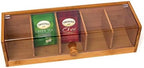 Lipper International 8187 Bamboo Wood and Acrylic Tea Box with 5 Sections, 14" x 5" x 3-3/4" (Pack of 2) - Image 2