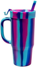 Silipint 32oz Silicone Tumbler with Handle, Flip Lid and Straw – Pack of 1 BPA-Free, Non-Toxic, Microwave, Dishwasher Safe Tumbler – Perfect for Tea, Cold Water, Smoothies (Cool Berry Crush) by Silipint