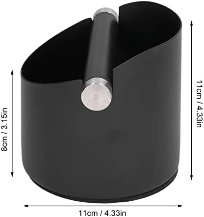 Stainless Steel Coffee Grounds Bucket with Rubber Base, Coffee Knock Box for Espresso Machines, Compact Dump Bin for Home, Cafes, Restaurants and Bars (Black trumpet (FC-04-2)) - Image 3