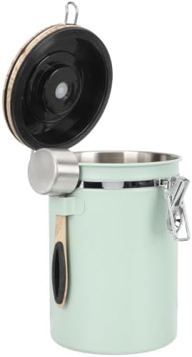 L Stainless Steel Coffee Storage Canister with Scoop and Airtight Lid by MAGICLULU
