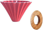 Ceramic Hand Brewing Coffee Dripper Pour Over Maker Handmade Origami Filter Cup Flower Shape Funnel Drip Cafe(Color 3,1-2CUP) by Unknown