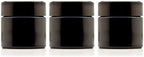 Infinity Jars Tall Black Glass Jar 100 ml, Airtight Smell Proof, 3 Pack by InfinityJars