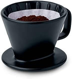 Tchibo Coffee Filter, Hand Filter, 101 Size, Dishwasher Safe, Ceramic, Black - Image 2