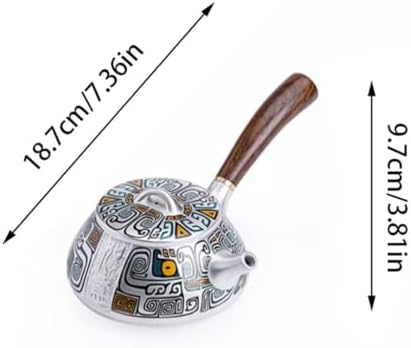 Tea Pots For Loose Tea Sterling Silver Side-handled Teapot, Fair Cup Kung Fu Tea Set, Gilt Silver Health-preserving Anti-scalding Teapot Tea Infuser Pot - Image 2