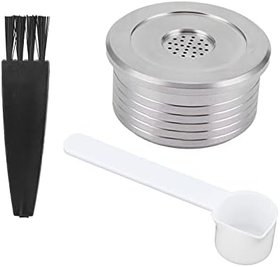 Tyenaza Coffee Filter, Reusable Stainless Steel Coffee Capsule with Spoon Brush, Film Spoon Brush Set Fit for NDIQ7323 Coffee Maker Machine by Tyenaza