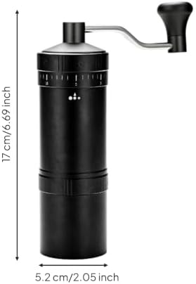 Grinder Manual Burr Mill Hand Crank Coffee Maker Bean Grinder With Anodized Aluminum Alloy Body And 304 Stainless Steel, Array, Black, style to 4 - Image 6