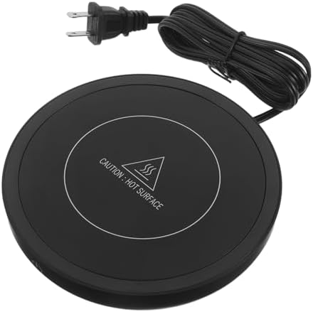 Artibetter Electric Mug Warmer with Touch Control and 3 Temperature Settings, 4 Hour Auto Shutoff Coffee and Tea Warmer for Home Office Use, Black Glass and Plastic Round Heating Pad with US by ARTIBETTER