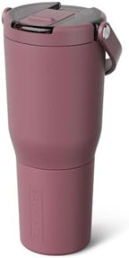BrüMate Resa Flip 35oz Travel Tumbler with Covered Flip Down Straw | 100% Leakproof Water Bottle | Made of Insulated Stainless Steel | Cup Holder Friendly Silicone Base | 35oz (Rose Taupe) - Image 2