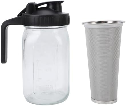 Jiawu Iced Coffee Maker Pitcher with Spout Lid, Cold Brew Coffee Maker - Image 7