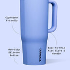 Corkcicle Cruiser Tumbler with Handle & Straw, 40 oz, Periwinkle - Image 4