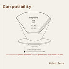 palatti Terra Porcelain Pour Over Coffee Dripper, Ceramic Pour Over Coffee Maker, Adapt to 102 or #2 Trapezoid Cone Filters, Slower Flow Rate, Interchangeable Wall and Base, 1-4 cups - Image 5