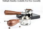 54mm 3-ear Naked Portafilter With BasketStainless Steel Bottomless Coffee Handle(D red wood,With 2 cup basket) - Image 4