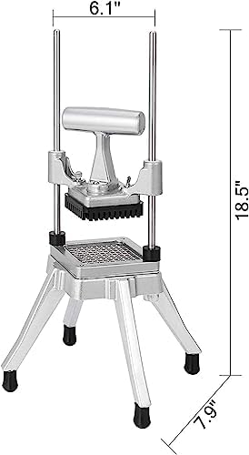 Commercial Vegetable Fruit Chopper W/6-Wedge Slicer&1/4″&3/8″&1/2" Blade Professional Food Dicer French Fry Cutter Stainless Steel Onion Slicer For Tomato Peppers Potato Mushroom - Image 2