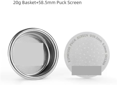 DEX Precise 58.5mm Espresso Coffee Filter Baskets With Espresso Puck Screen Fit 58mm Portafilter Barista Accessories(22g and Puck Screen) - Image 4