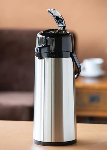 Service Ideas Eco-Air Airpot with Lever, 101.4oz, Glass Vacuum Insulated - Image 2