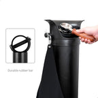watchget Commercial Espresso Knock Box - Floor Standing Coffee Ground Bin with Removable Bar, Non-Slip Base, Heavy-Duty Barista Dump Bin Includes 30 Garbage Bags, Black - Image 6