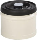 Vacuum Sealed Coffee Canister, 304 Stainless Steel, Airtight Press Type Lid, for Coffee Beans, Tea, Nuts (Beige, 1100, Milliliters) by SHAREZEVERMUZE