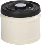 Vacuum Sealed Coffee Canister, 304 Stainless Steel, Airtight Press Type Lid, for Coffee Beans, Tea, Nuts (Beige, 1100, Milliliters) by SHAREZEVERMUZE